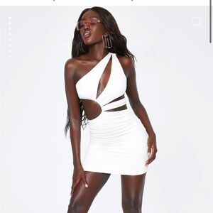 Oh Polly Cut Out Asymmetric Mini Dress